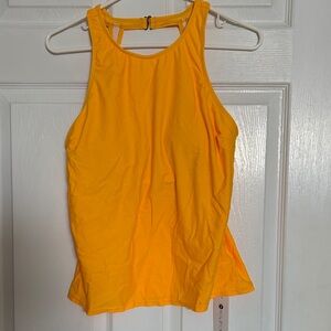 Yellow High-Neck Bikini Top